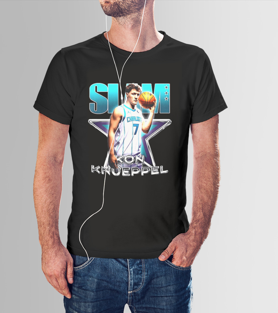 Kon Knueppel Charlotte Hornets Basketball Slam T-Shirt