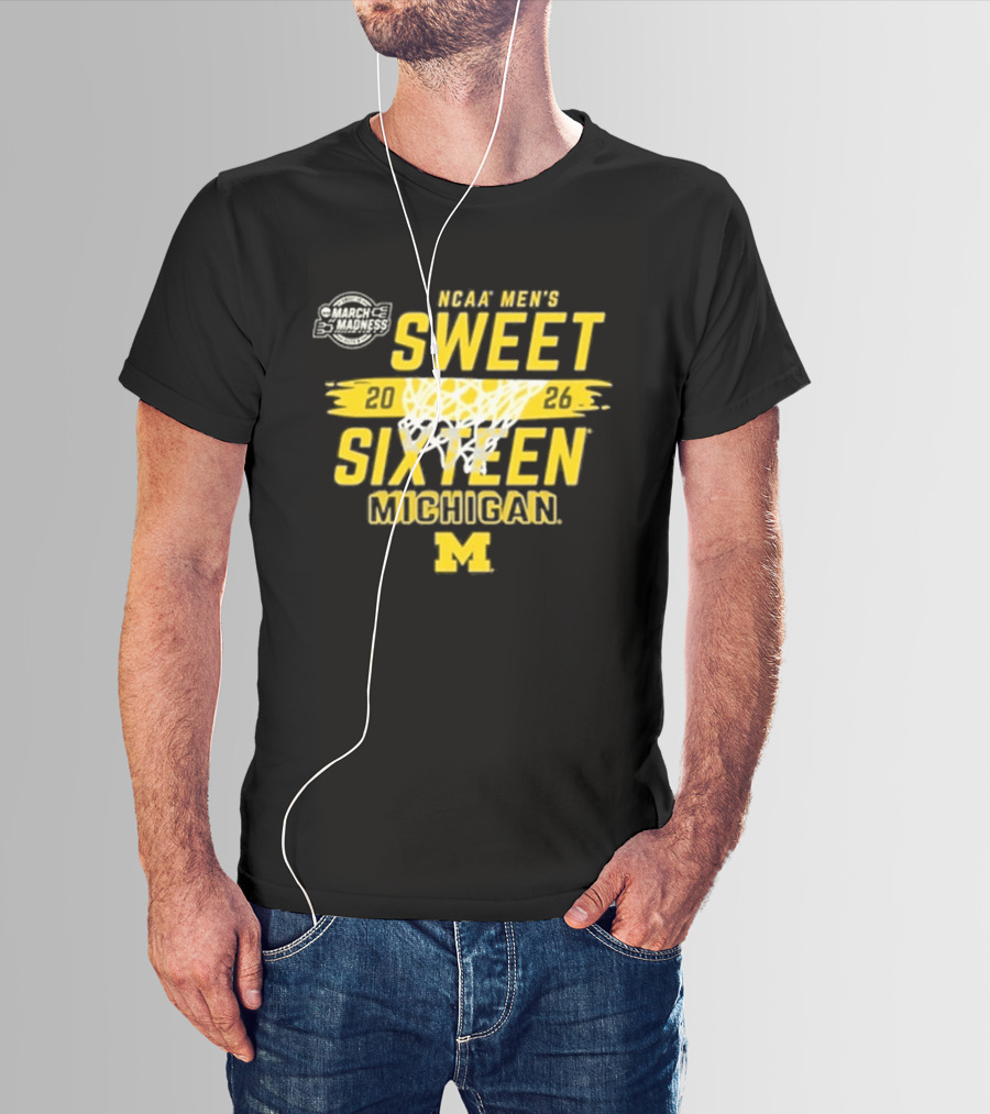 NCAA Men's Sweet 2026 Sixteen Michigan Basketball M T-Shirt