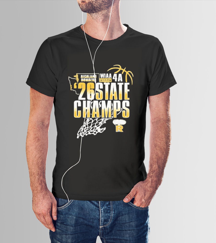 Richland Bomber Basketball 2026 WIAA 4A State Champs T-Shirt