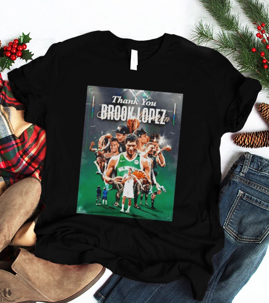 Thank You Brook Lopez Milwaukee Bucks Splash Mountain T-Shirt