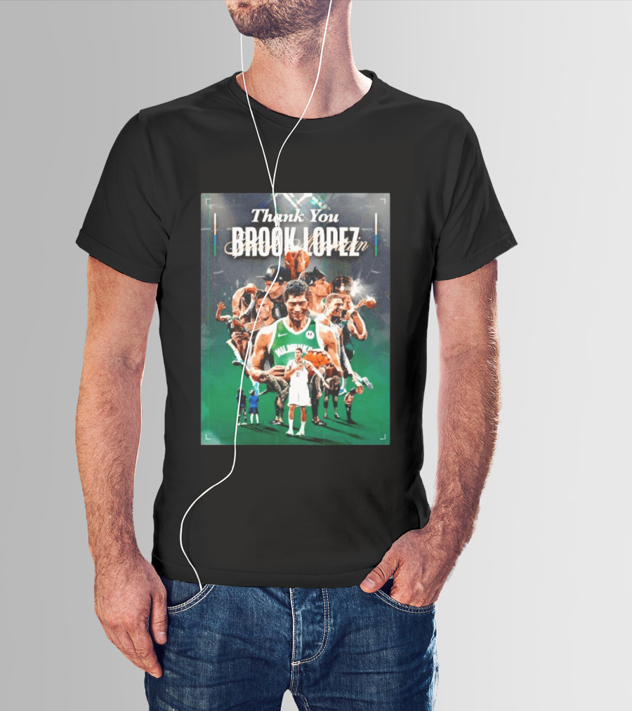 Thank You Brook Lopez Milwaukee Bucks Splash Mountain T-Shirt