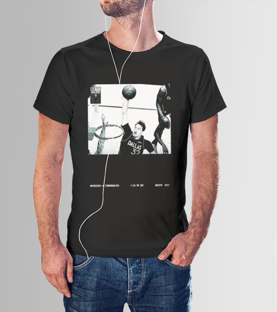 Cooper Flagg Dallas Mavericks No Howl Just Work Hoops Dunk T-Shirt