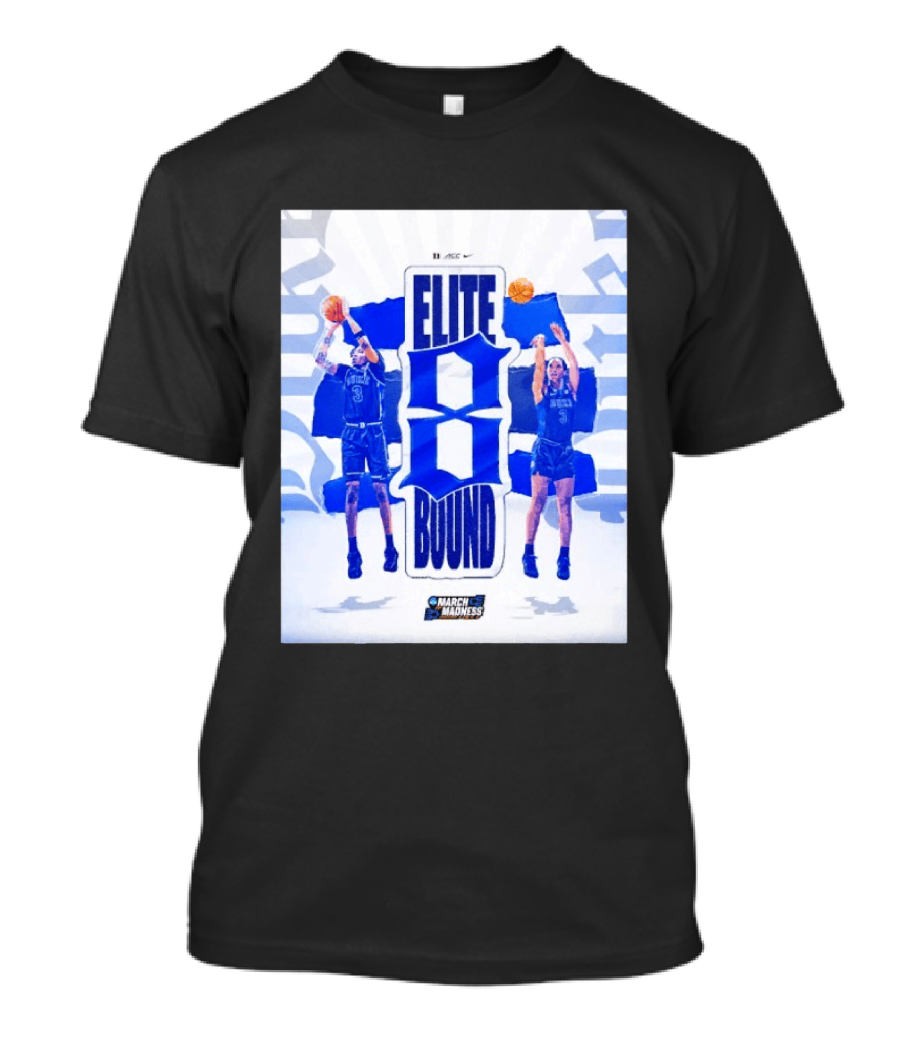 March Madness Duke Blue Devils 2026 Elite Eight Player NCAA Bound T-Shirt