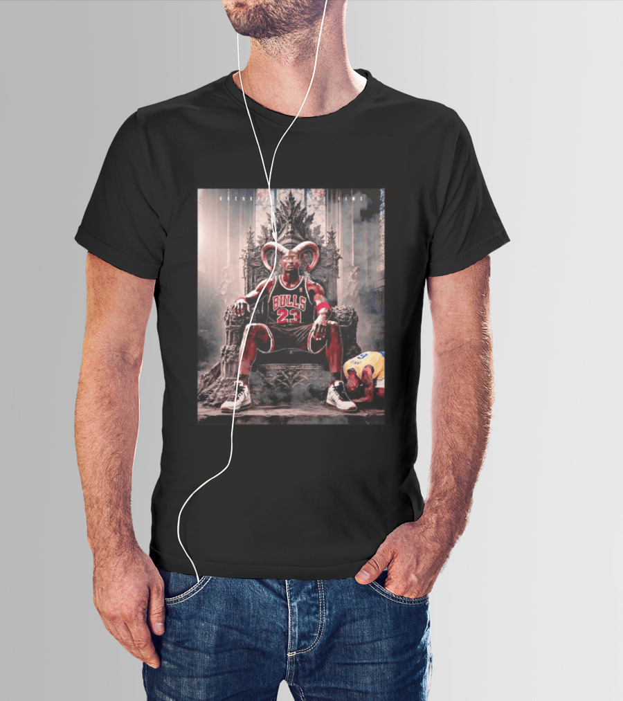 GOAT Michael Jordan Number 23 Chicago Bulls Legendary Throne T-Shirt