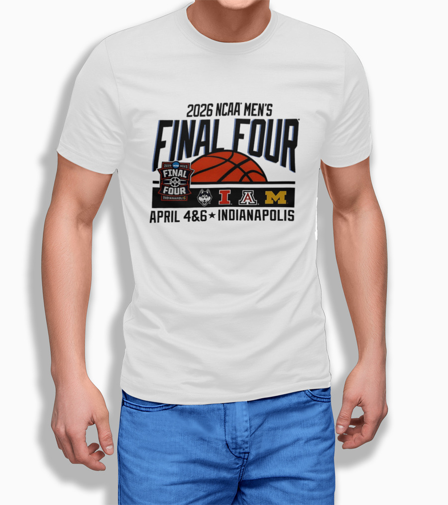 2026 NCAA Men's Final Four April 4 6 Indianapolis Basketball Tournament T-Shirt