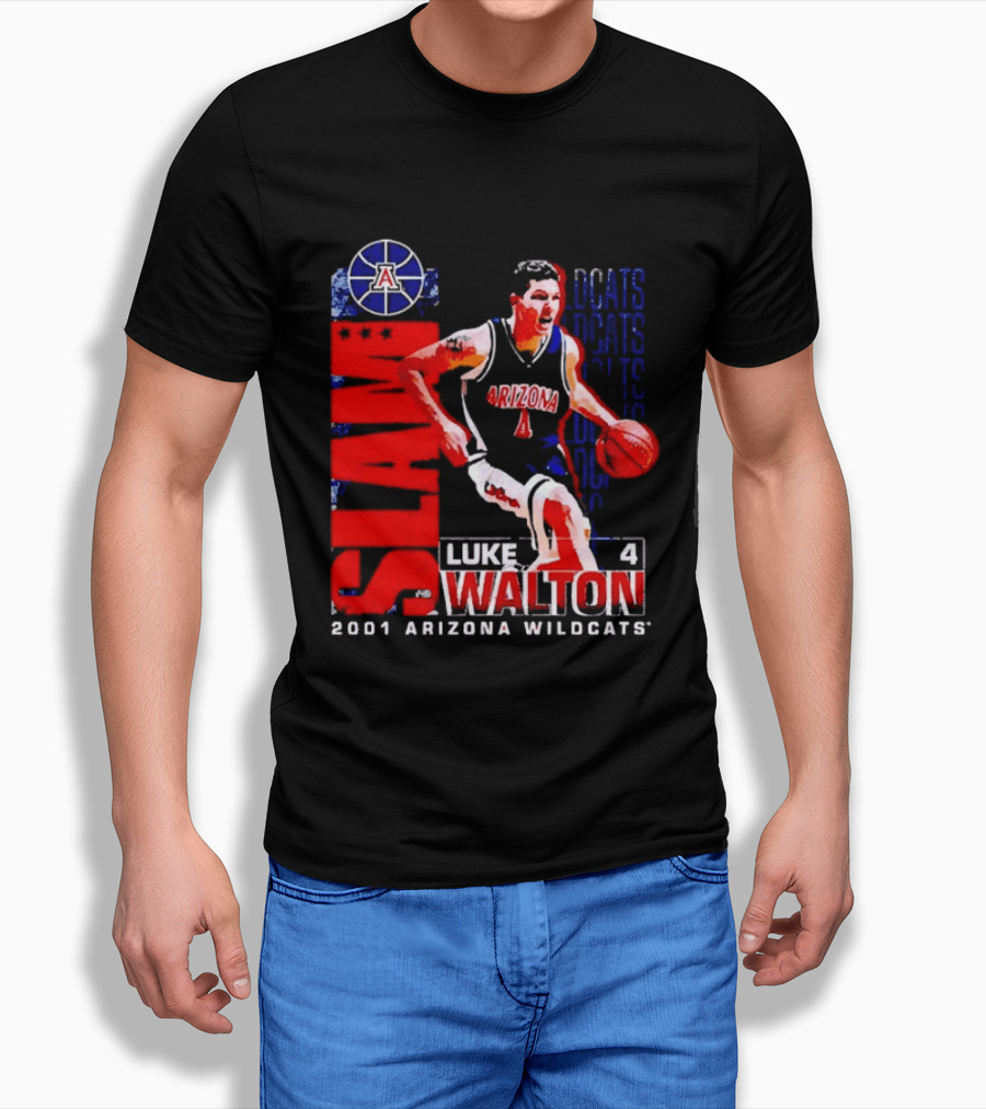 SLAM Luke Walton 4 Arizona Wildcats 2001 Final Four T-Shirt