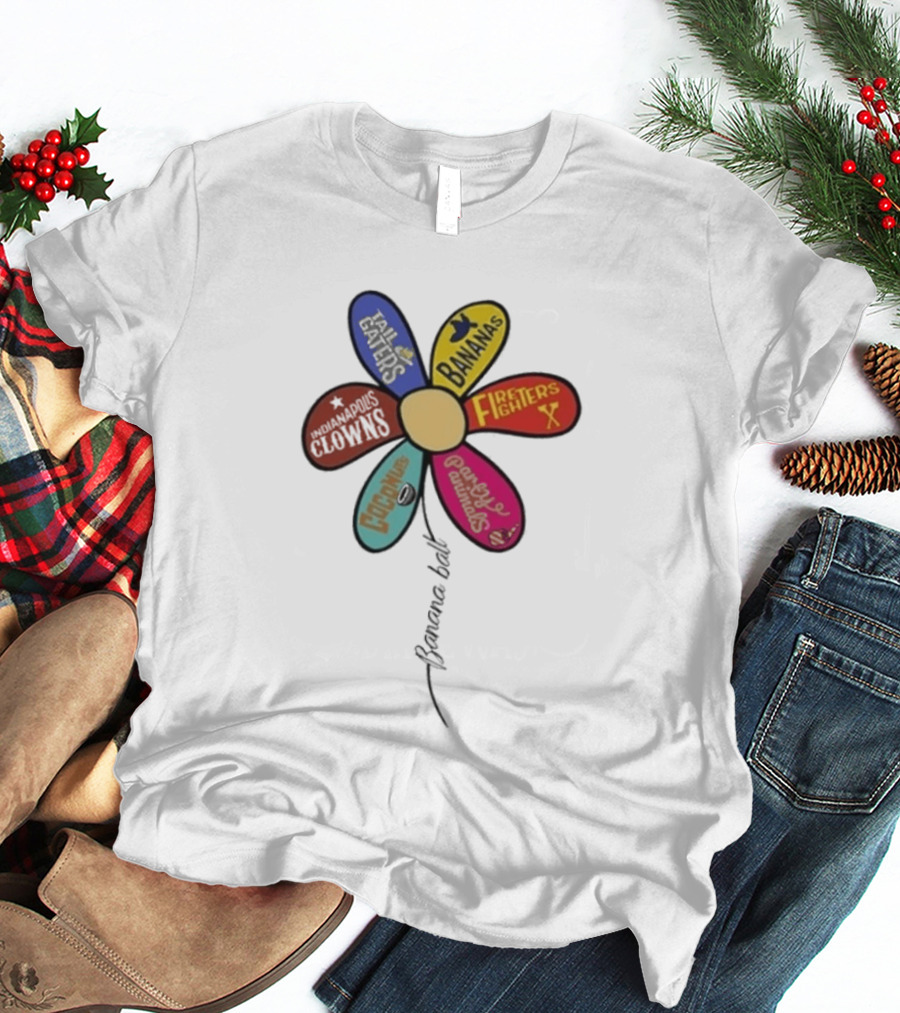 Savannah Bananas Firefighters Party Animals Dad Cops Florals T-Shirt