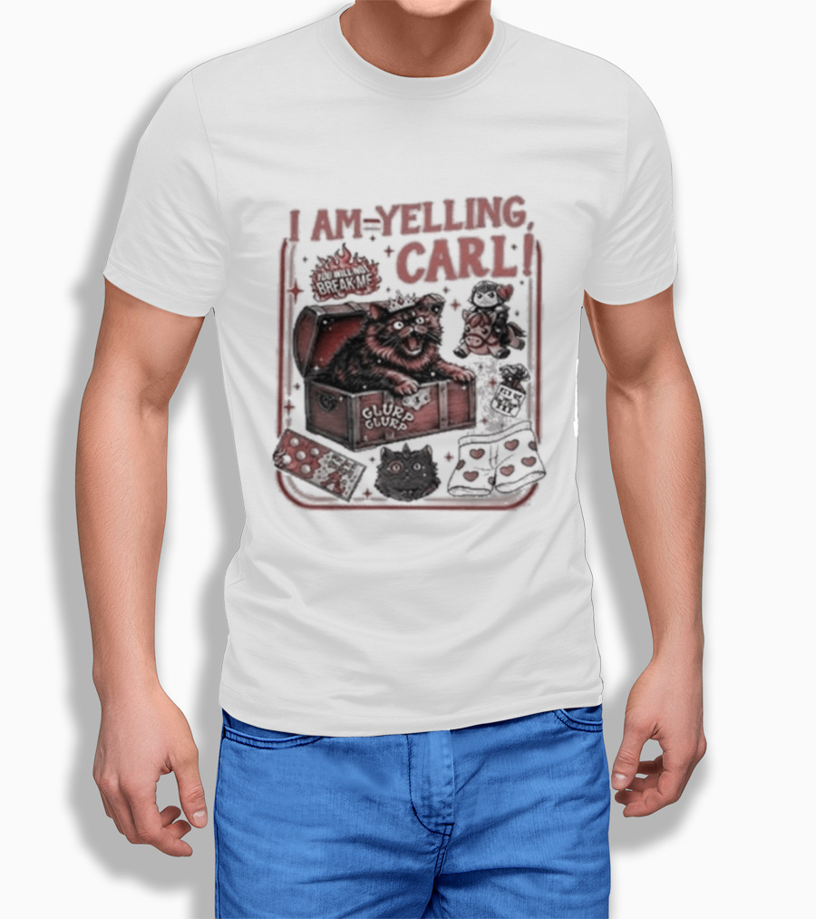 I Am Yelling Carl Box Of Surprises T-Shirt
