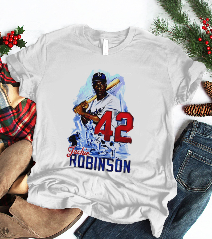 Jackie Robinson 42 Dodgers Baseball Legends T-Shirt