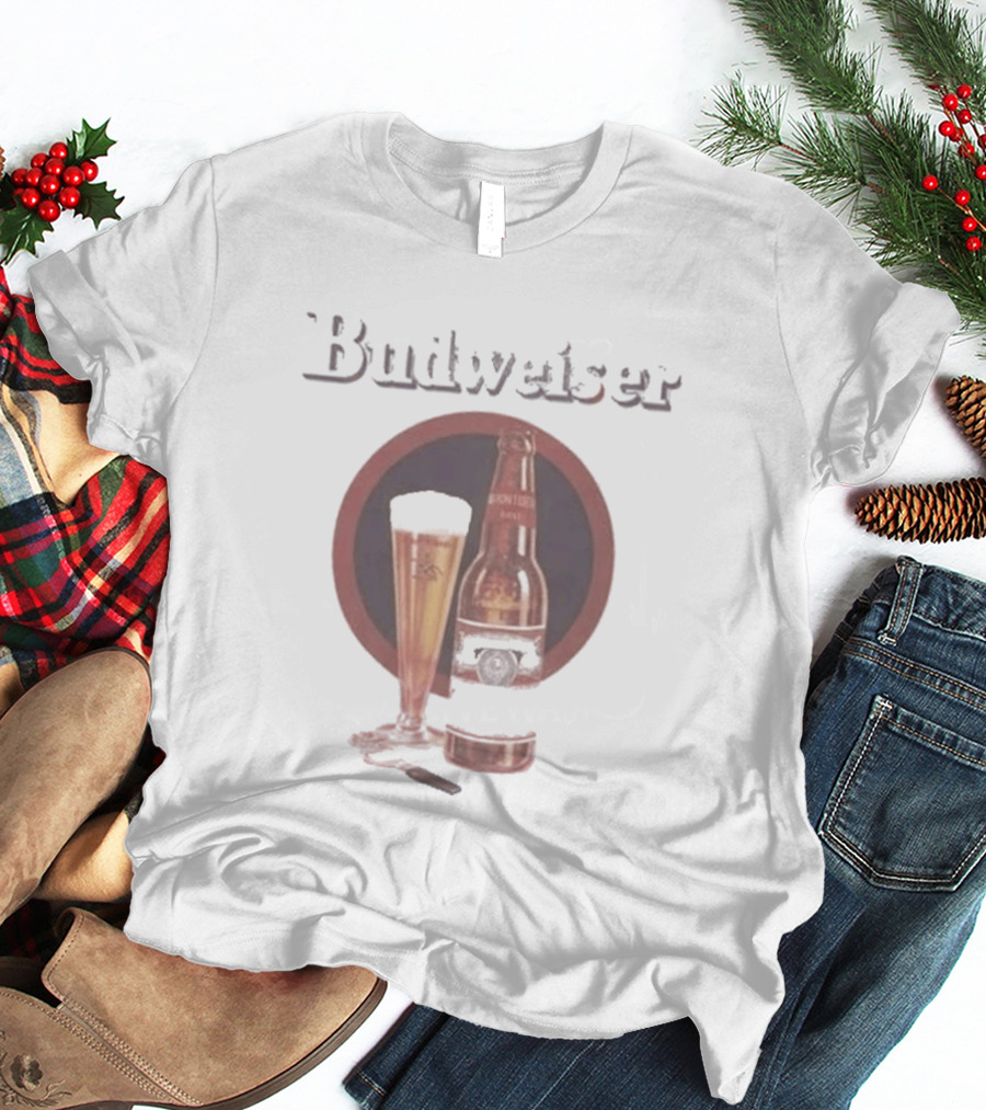Ken Griffey Jr Budweiser Beer Bottle And Glass T-Shirt