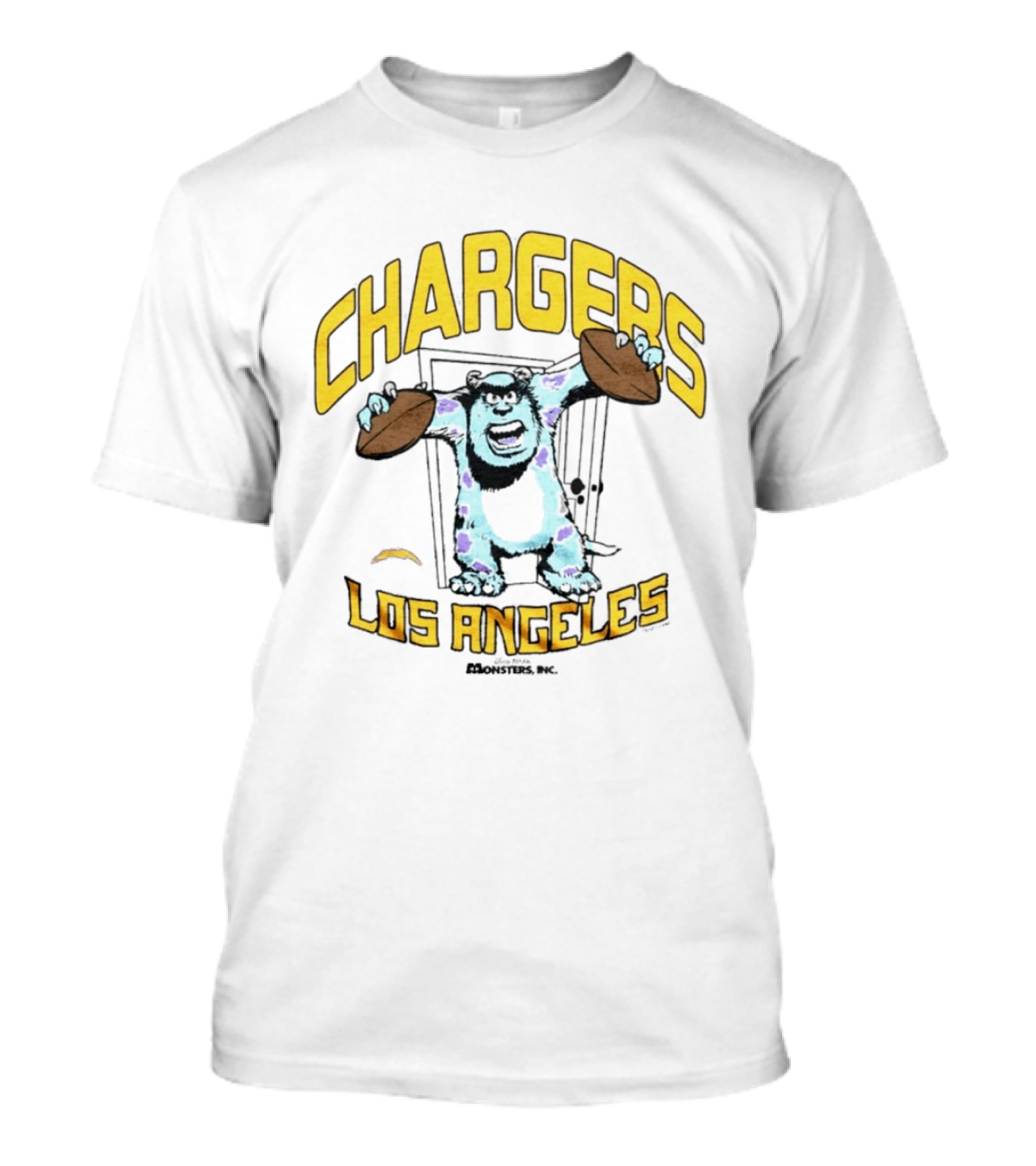 Los Angeles Chargers Monsters Inc Sully Collaboration T-Shirt