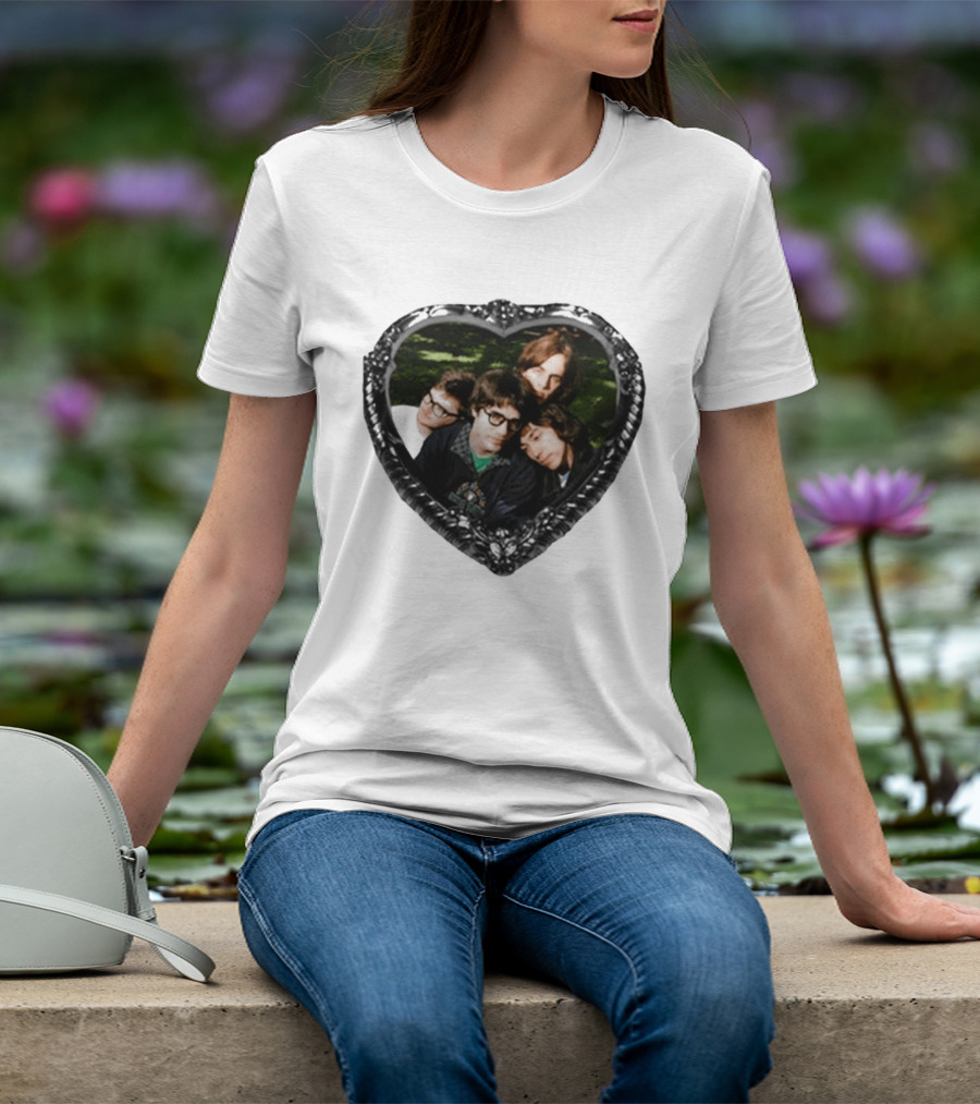 The Lazy Eyes Cheesy Love Songs Heartshape Group Photo Frame T-Shirt