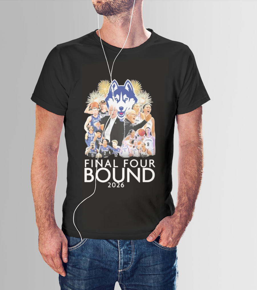UConn Huskies Final Four Bound 2026 Celebration T-Shirt