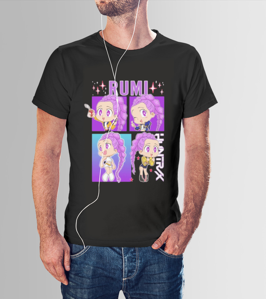 Rumi Kpop Huntrx Demon Hunters Cute Chibi Characters T-Shirt