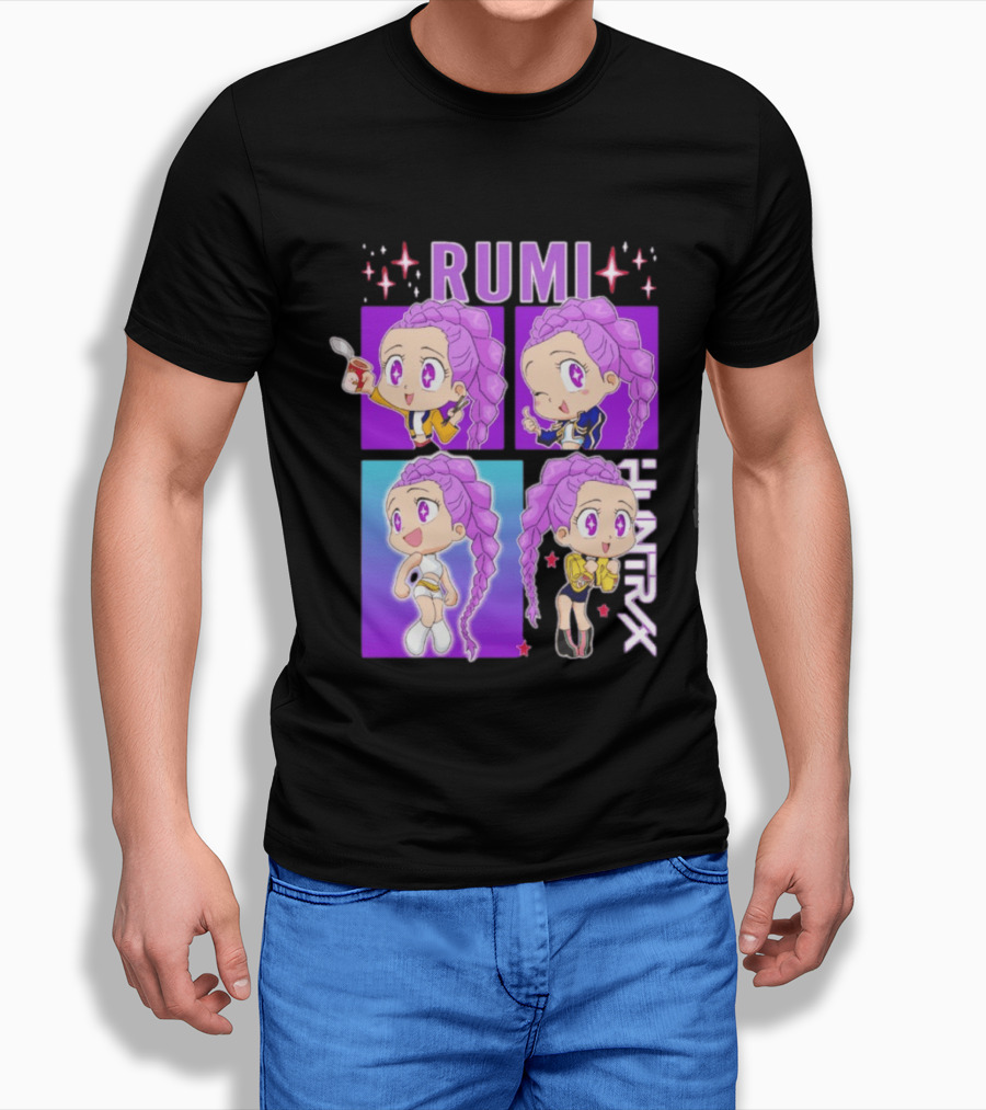 Rumi Kpop Huntrx Demon Hunters Cute Chibi Characters T-Shirt