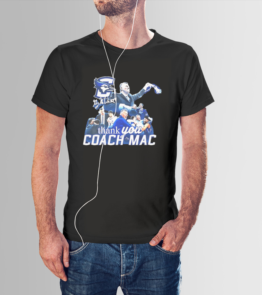 Thank You Coach Mac Creighton Bluejays Basketball T-Shirt