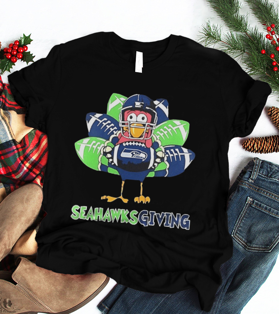 Seahawksgiving Turkey Seattle Seahawks Football Thanksgiving 2025 T-Shirt