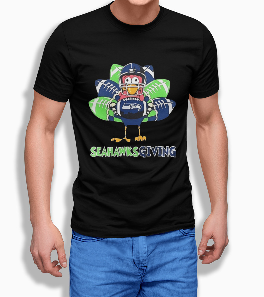 Seahawksgiving Turkey Seattle Seahawks Football Thanksgiving 2025 T-Shirt