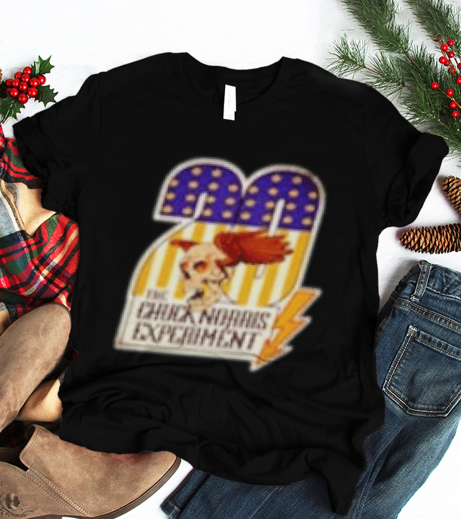 The Chuck Norris Experiment 20 Lightning Bolt Stars And Stripes Skull T-Shirt