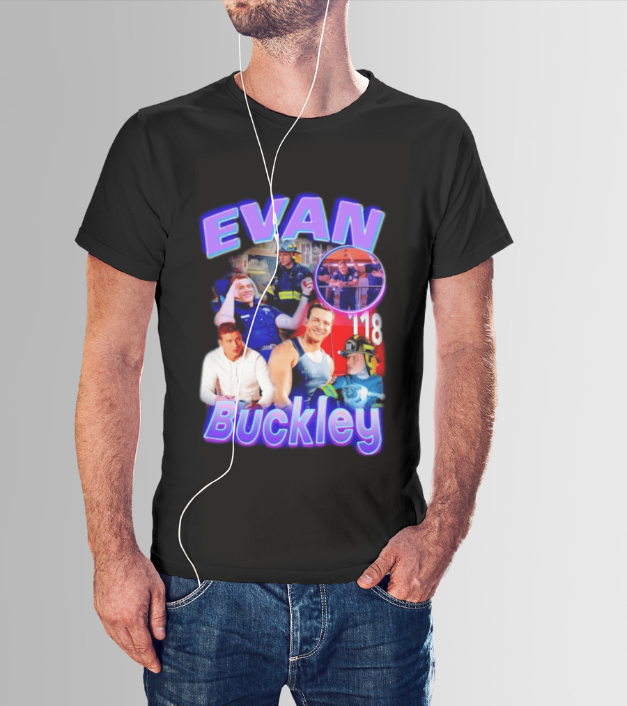 Evan Buckley Collage Firefighter Tribute 118 T-Shirt