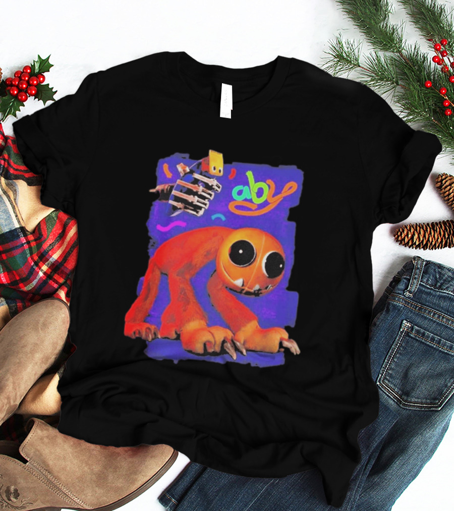 April Fools Shaved Yarnaby Aby Colorful Monster Orange Creature T-Shirt