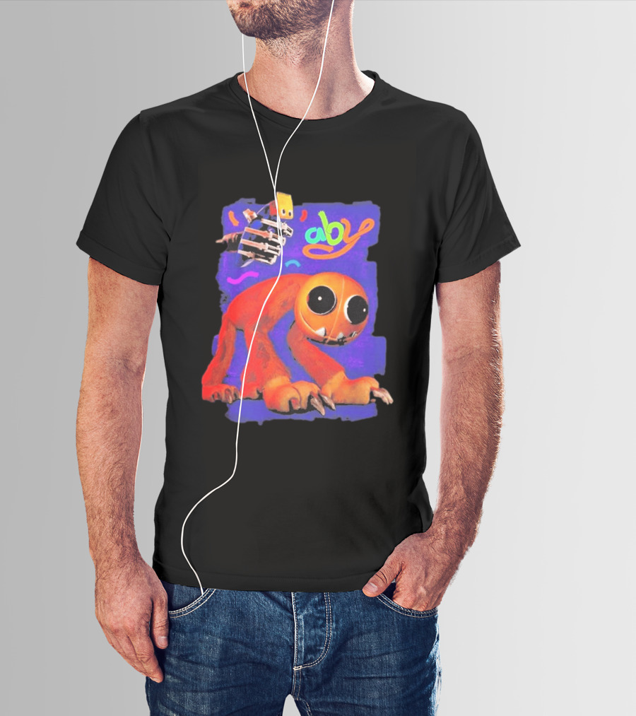 April Fools Shaved Yarnaby Aby Colorful Monster Orange Creature T-Shirt
