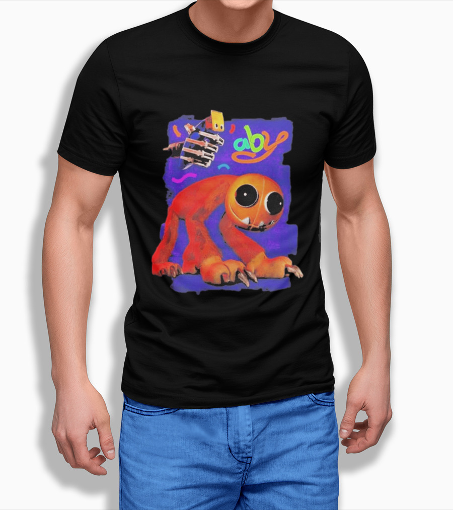 April Fools Shaved Yarnaby Aby Colorful Monster Orange Creature T-Shirt
