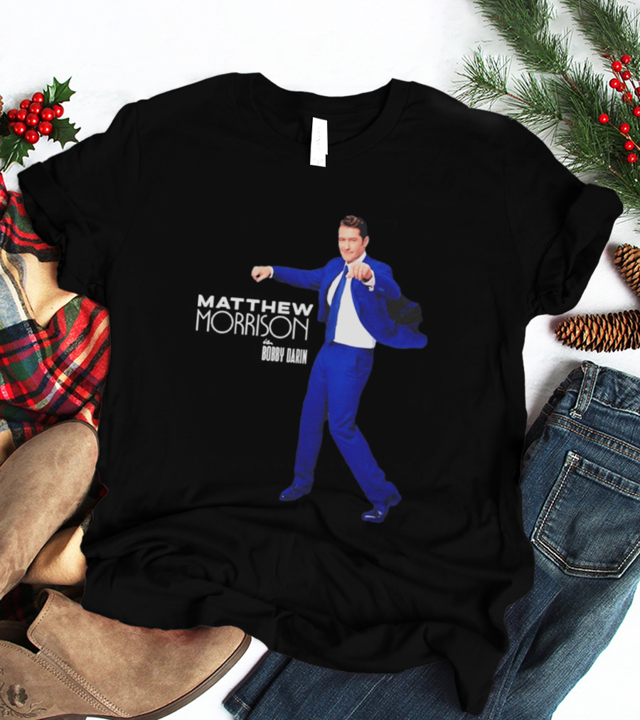 Just In Time Matthew Morrison Is Bobby Darin Bold Blue Suit Dance T-Shirt