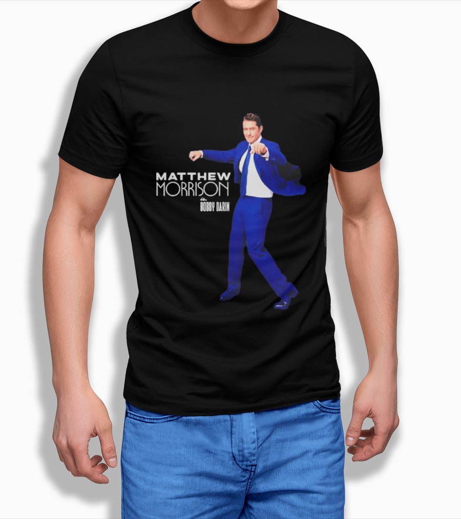 Just In Time Matthew Morrison Is Bobby Darin Bold Blue Suit Dance T-Shirt