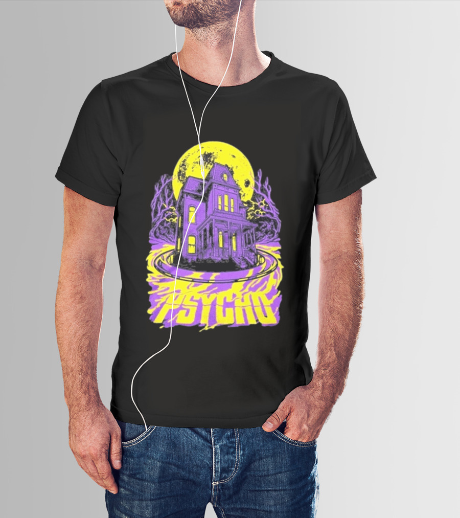 Psycho Forever Haunted House Neon Moon T-Shirt
