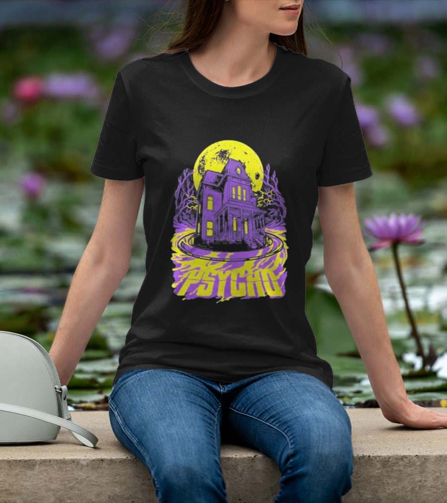Psycho Forever Haunted House Neon Moon T-Shirt