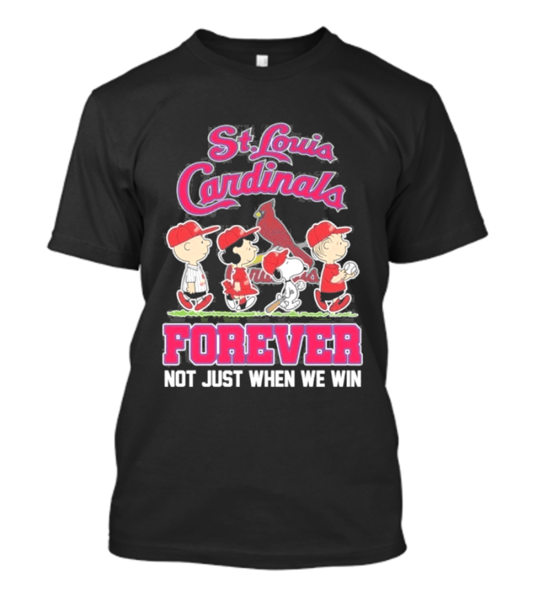 St Louis Cardinals Peanuts Characters Forever Not Just When We Win T-Shirt