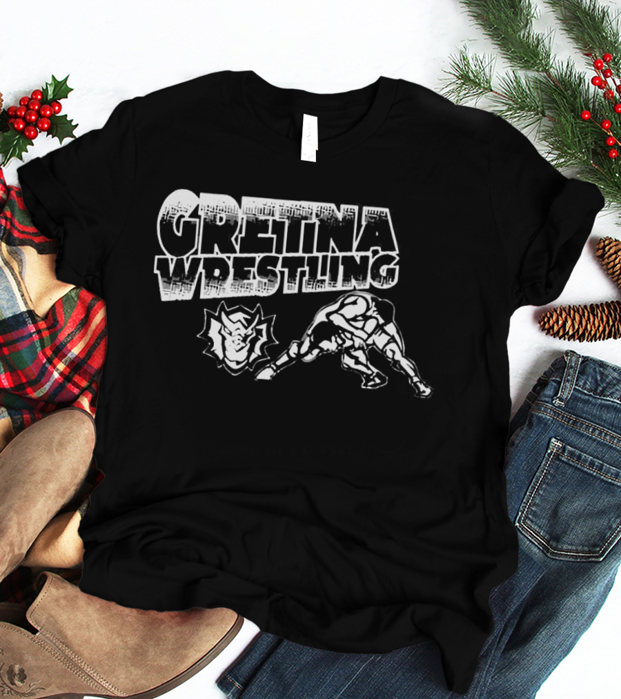 Gretina Wrestling Rise As One Rhino Grappling Strength T-Shirt