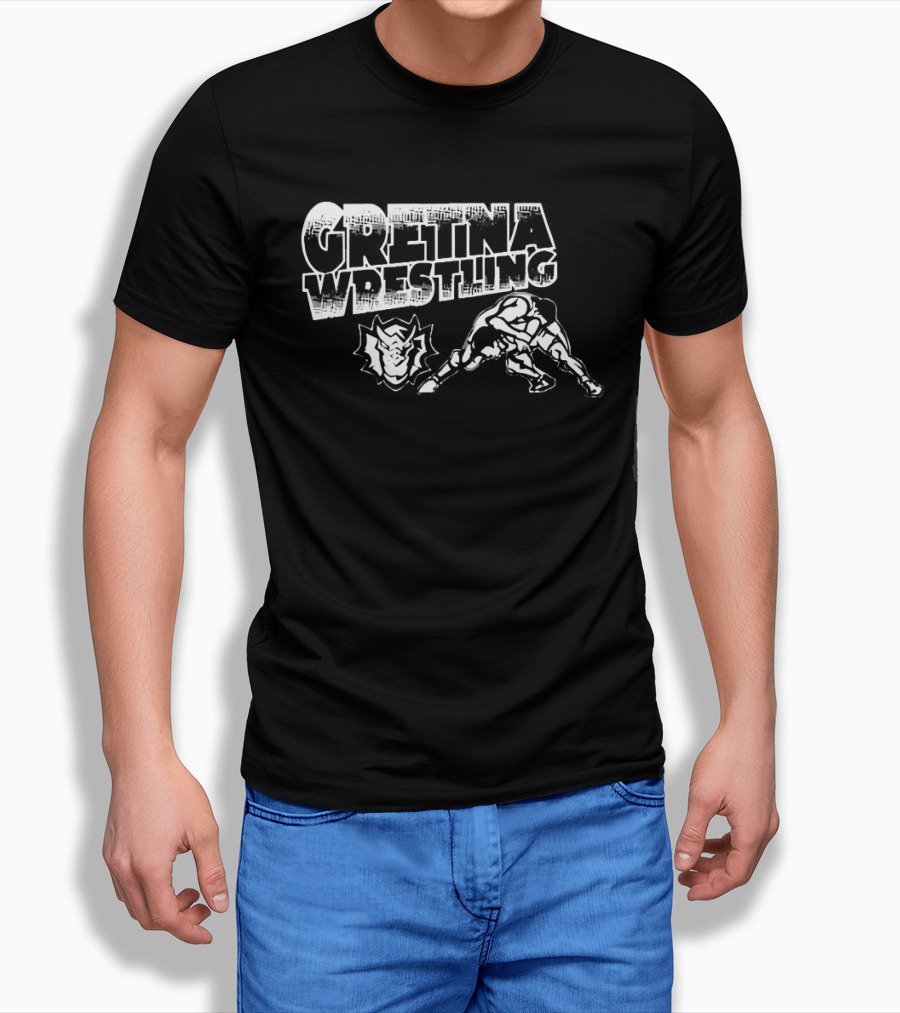 Gretina Wrestling Rise As One Rhino Grappling Strength T-Shirt