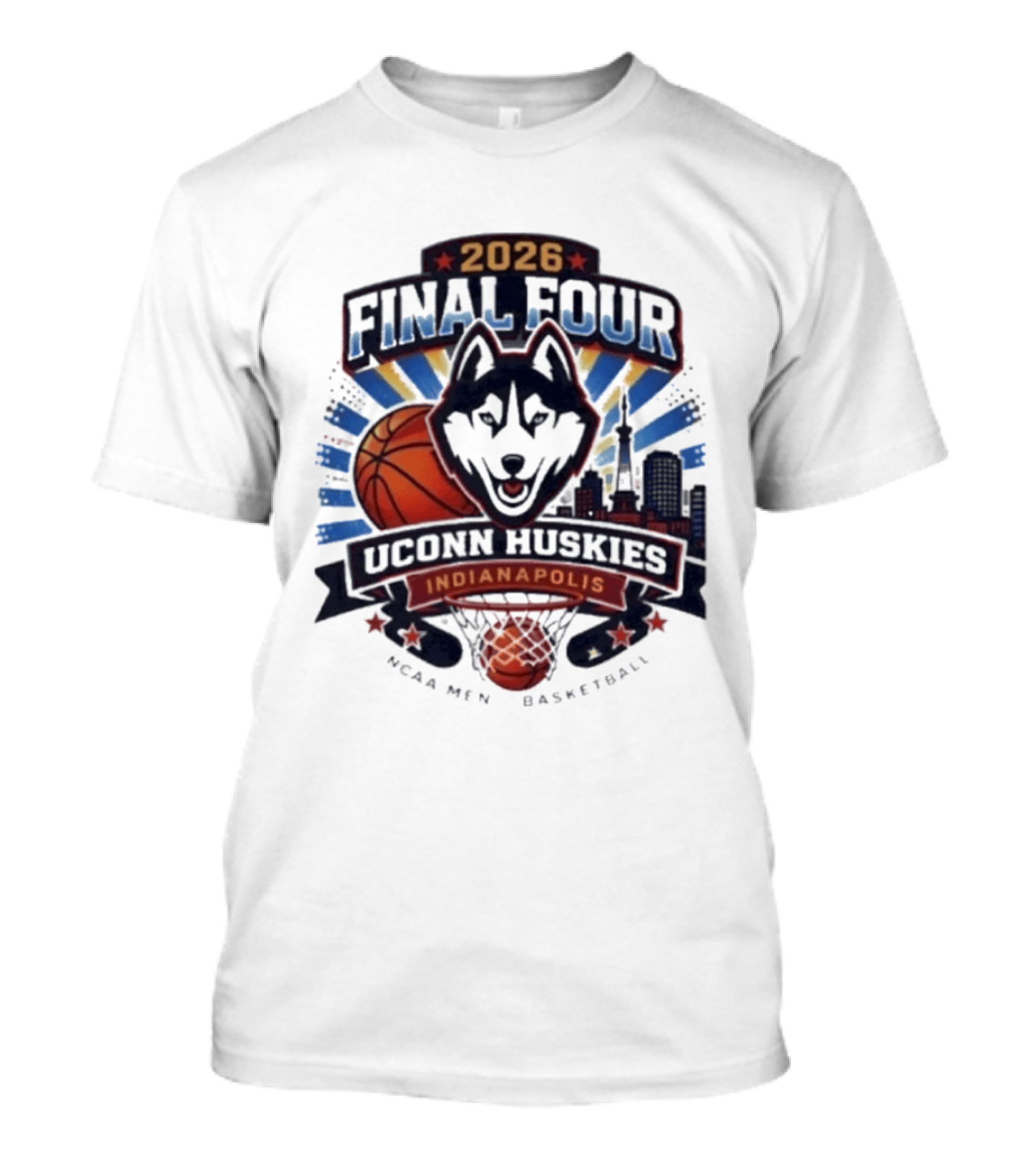 2026 Final Four Uconn Huskies Indianapolis NCAA Men's Basketball T-Shirt