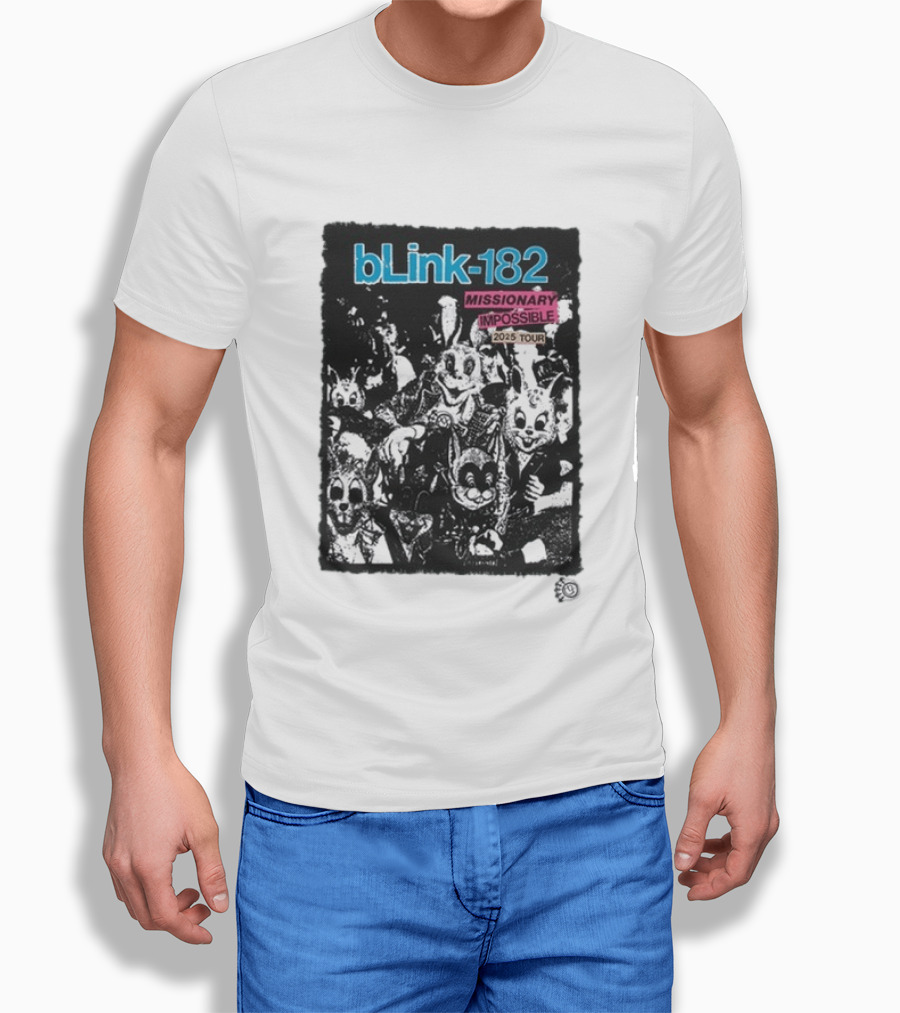 Blink 182 Missionary Impossible 2025 Tour Horror Rabbit Surrealist Band T-Shirt