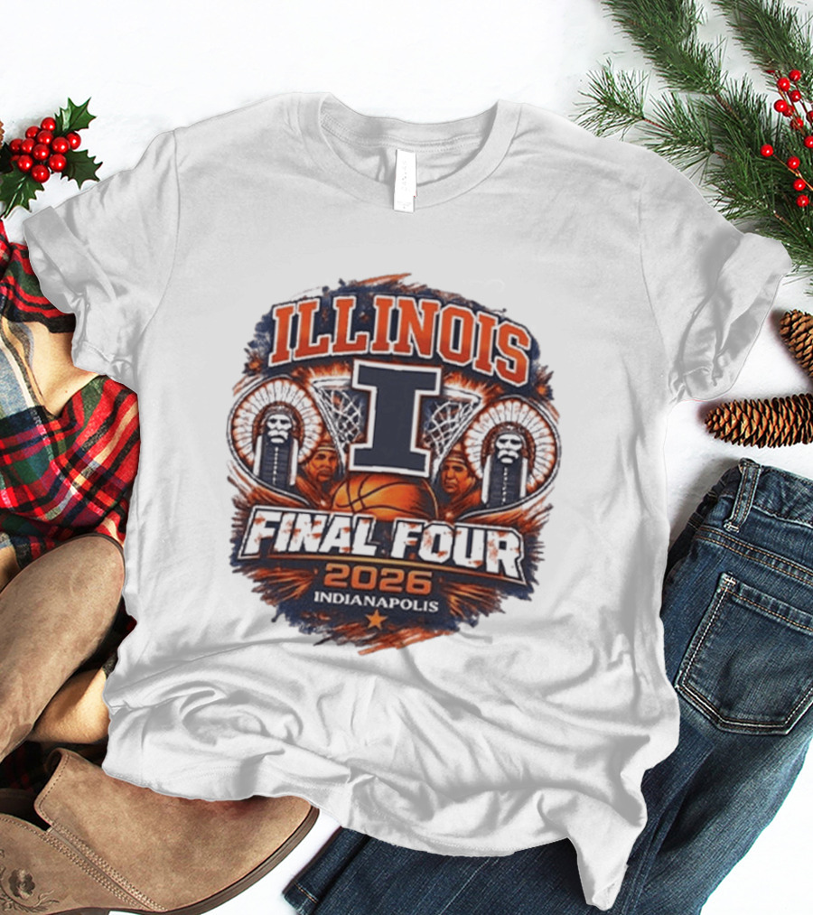 Illinois Final Four 2026 Indianapolis Basketball Event T-Shirt
