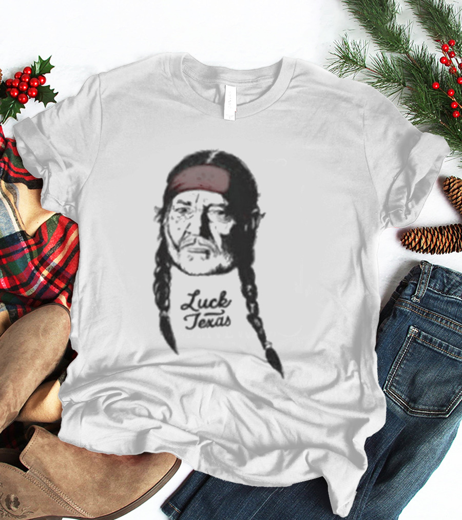 Jungmaven X Luck Reunion Willie Nelson Red Bandana Braids T-Shirt