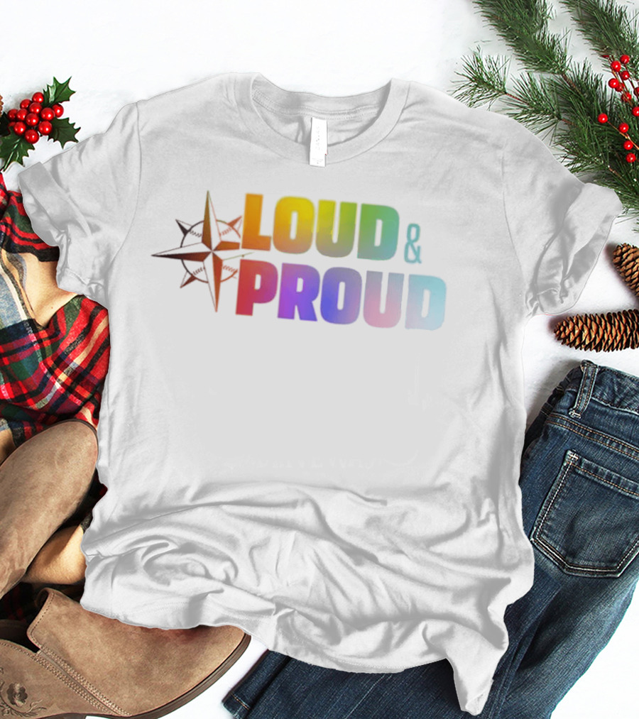 Loud & Proud Mariners Pride Month Compass Rose T-Shirt