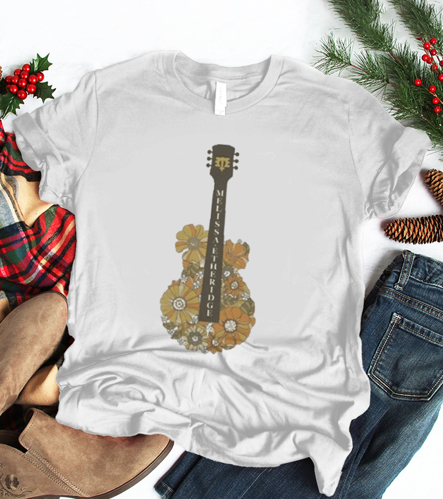 Melissa Etheridge Floral Guitar Art With Flowers T-Shirt