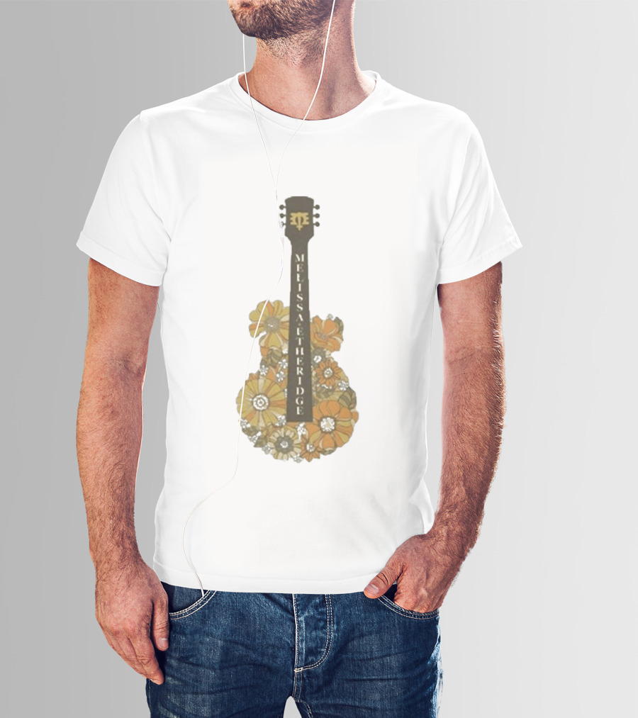 Melissa Etheridge Floral Guitar Art With Flowers T-Shirt