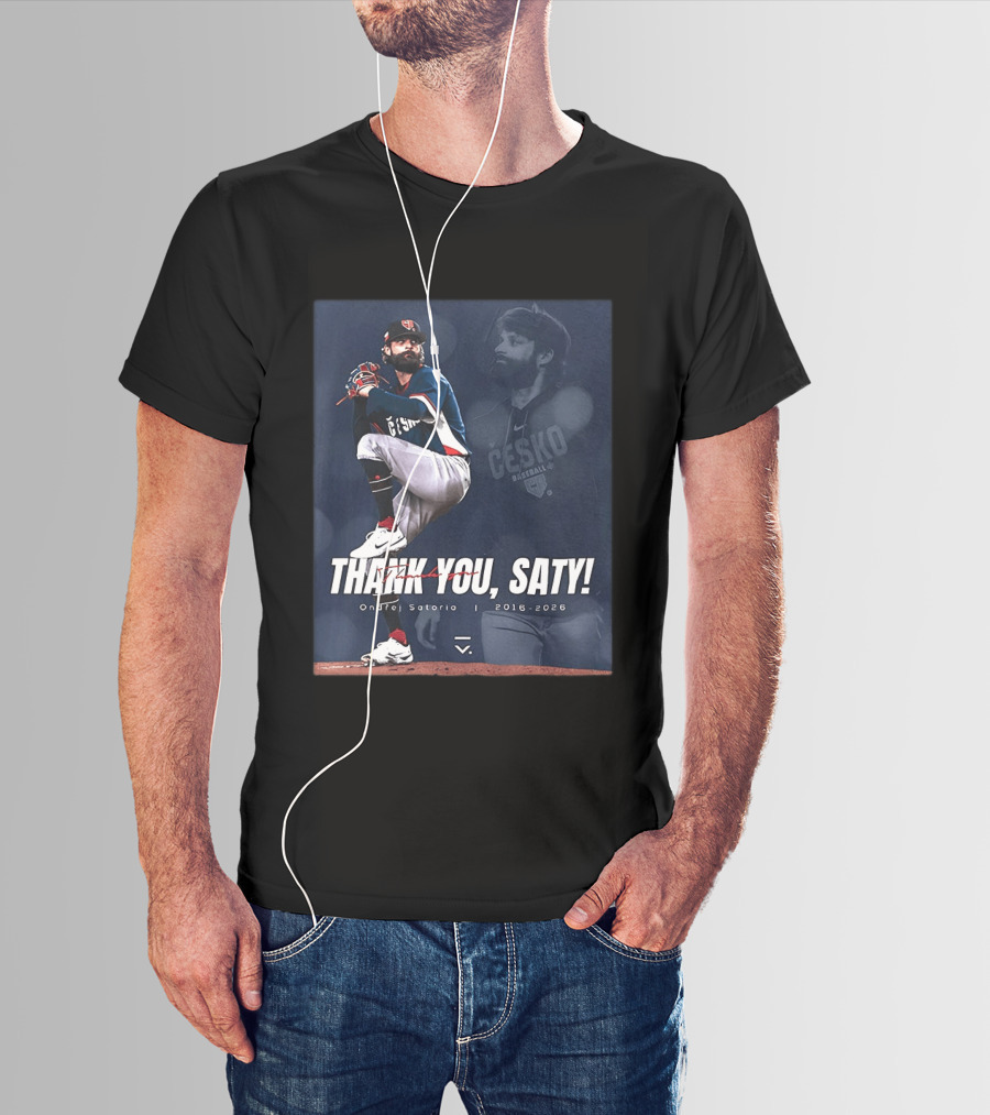 Thank You Saty Ondrej Satoria Cesko Baseball 2016 2026 T-Shirt