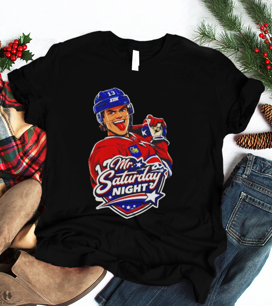 Mr. Saturday Night Cole Caufield Montreal Canadiens Hockey Player Celebration T-Shirt