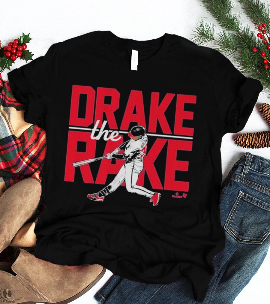 Drake Baldwin The Rake Baseball Player Swinging Bat T-Shirt
