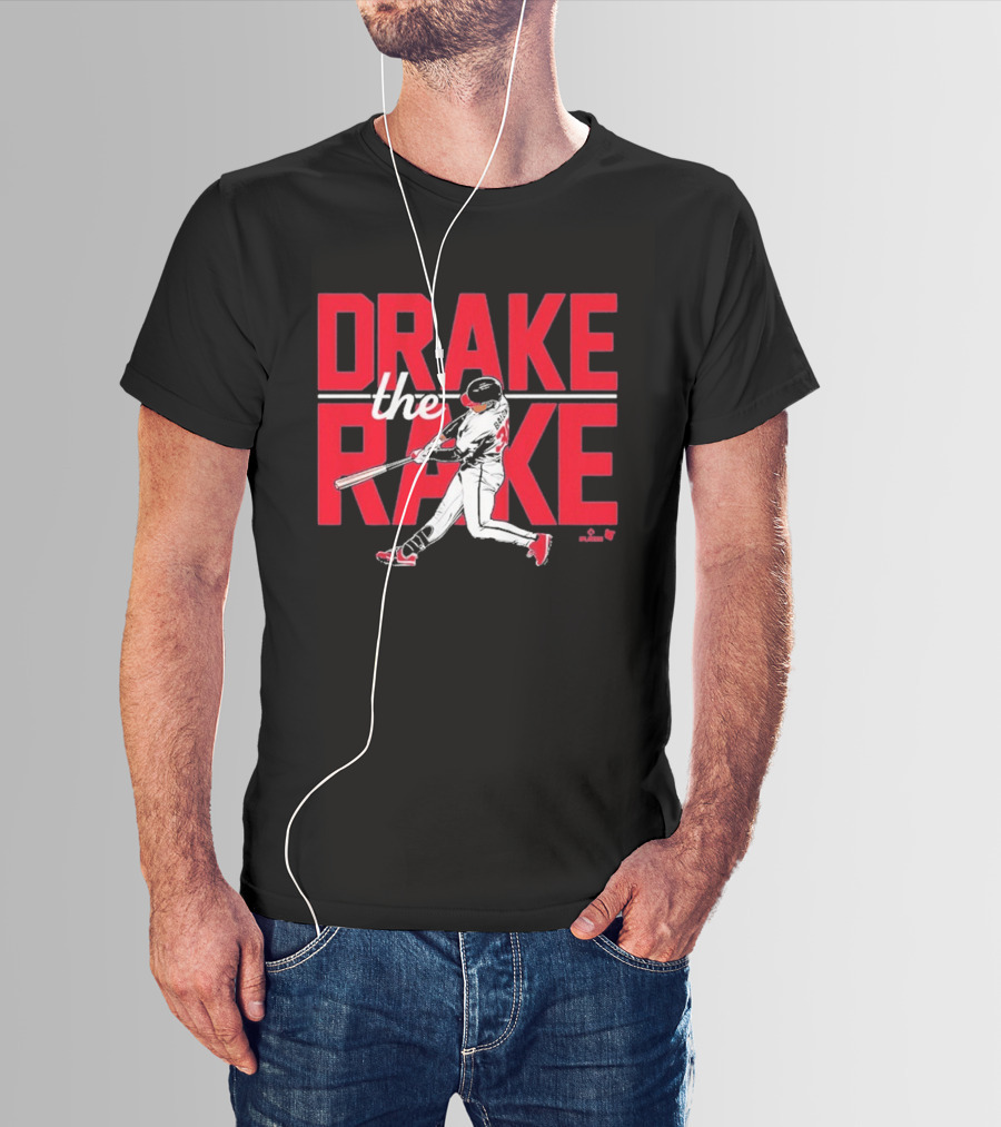 Drake Baldwin The Rake Baseball Player Swinging Bat T-Shirt