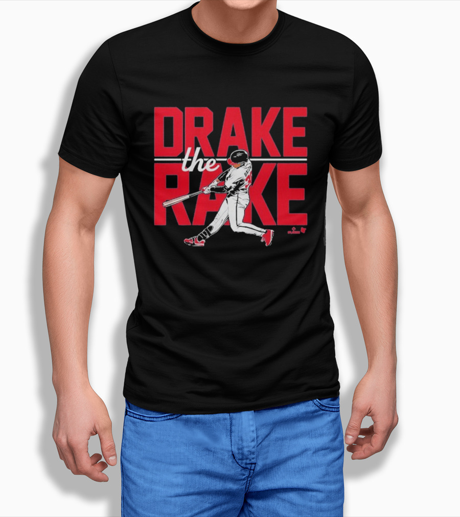 Drake Baldwin The Rake Baseball Player Swinging Bat T-Shirt