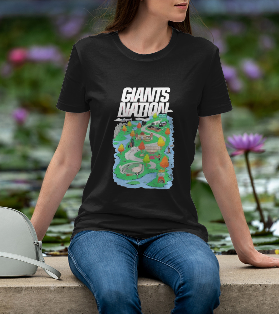 New York Giants Nation Roadmap Scenic Tour T-Shirt