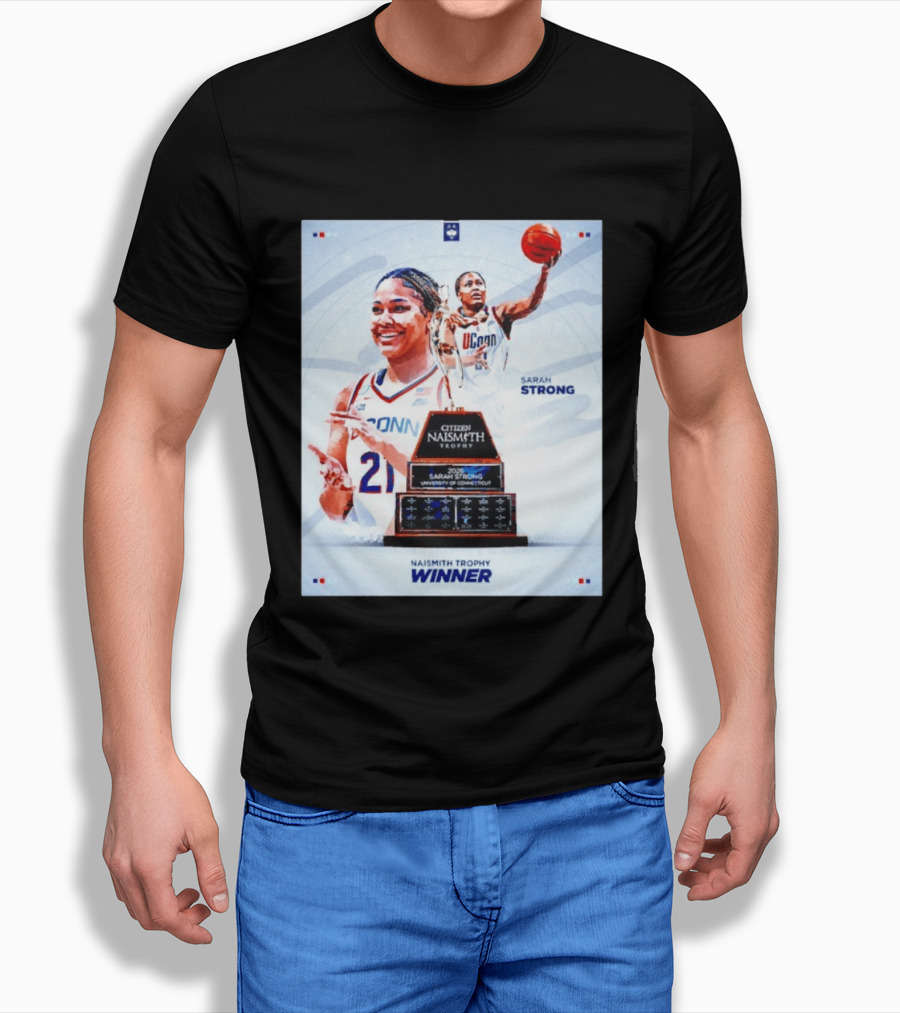 Sarah Strong UConn Huskies 2026 Naismith Trophy Winner University Of Connecticut T-Shirt