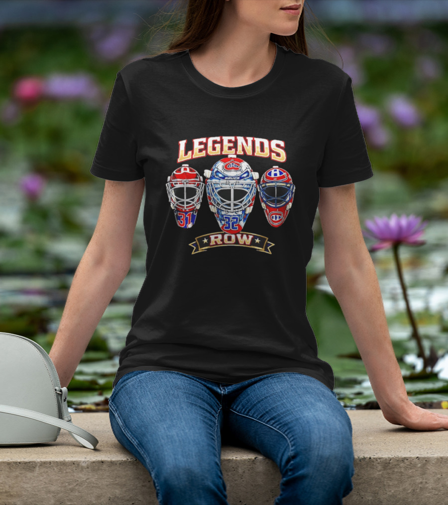 Legends Row Montreal Canadiens Hockey Mask 31 32 T-Shirt