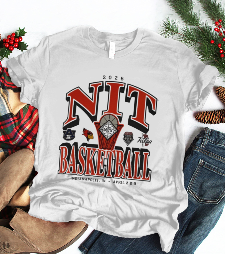 2026 NIT Basketball Indianapolis April 2 5 With Team Logos T-Shirt